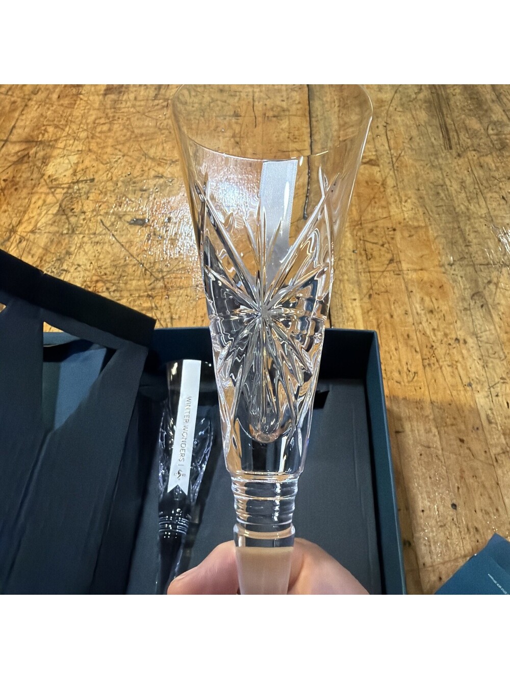 Waterford Crystal Winter Wonders Snowflakes Champagne Flutes NIB Bridal - Picture 2 of 9